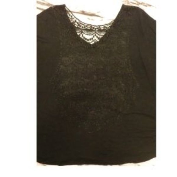 Lace Back Batwing Top - Picture 2 of 3